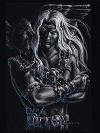 Raven drow, by April Lee