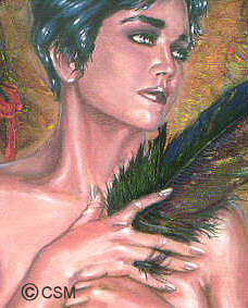 Raven's feather, detail, by Cheryl Mandus