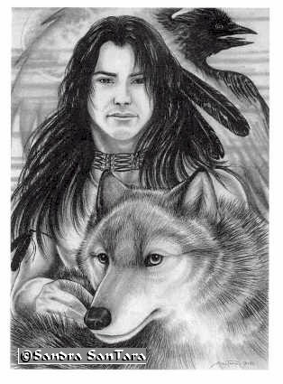 He who flies with ravens and runs with wolves, by Sandra SanTara